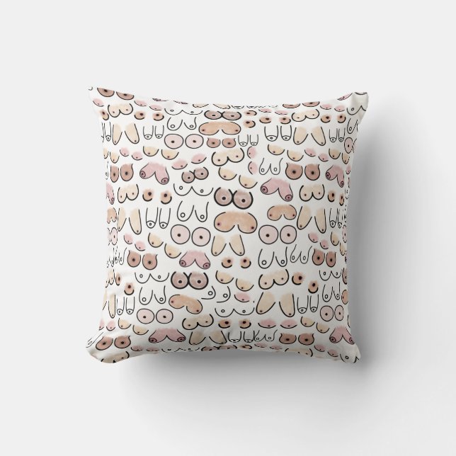 Minimalistisches feministisches Design Kissen (Vorderseite)