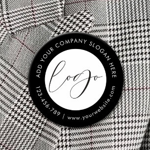 Minimalistisches Firmenlogo als Werbegeschenk für Button