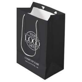 Minimalistisches Firmenlogo für Graue Unternehmen Mittlere Geschenktüte