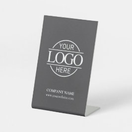 Minimalistisches Firmenlogo für Graue Unternehmen Sockelschild