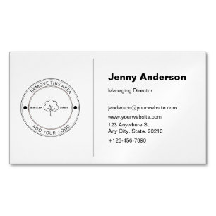 Minimalistisches Firmenlogo - Hintergrund Magnetische Visitenkarte