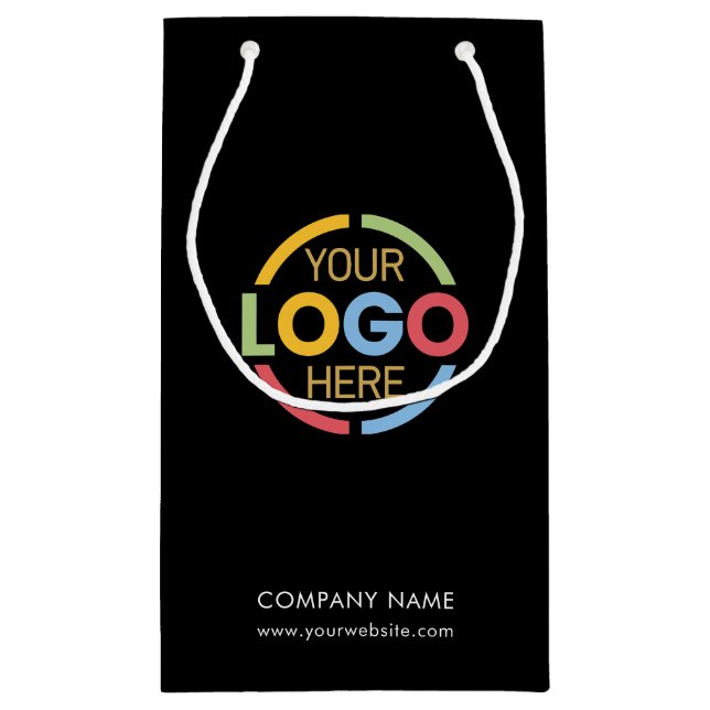 Minimalistisches Firmenlogo Kleine Geschenktüte (Rückseite)