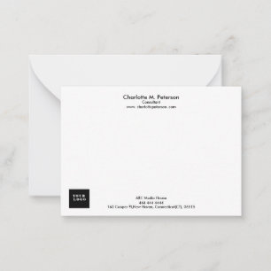 Minimalistisches Firmenlogo   Mitteilungskarte