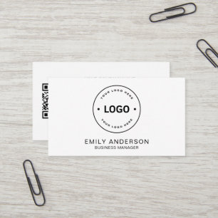 Minimalistisches Firmenlogo QR für Unternehmen Visitenkarte