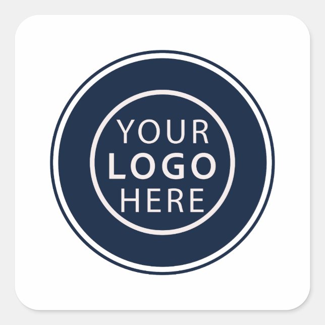 Minimalistisches Firmenlogo Quadratischer Aufkleber (Vorderseite)