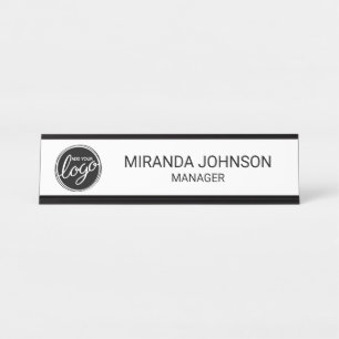 Minimalistisches Firmenlogo Schreibtischnamensplakette