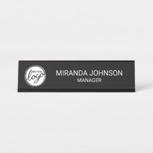 Minimalistisches Firmenlogo Schreibtischnamensplakette