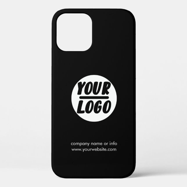 Minimalistisches Firmenlogo | Schwarz/Weiß Case-Mate iPhone Hülle (Rückseite)
