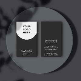 Minimalistisches Firmenlogo Schwarz/Weiß Visitenkarte