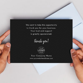 Minimalistisches Firmenlogo Vielen Dank Mitteilungskarte