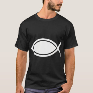Minimalistisches Fischsymbol T-Shirt
