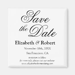Minimalistisches flämisches Elegantes Skript Save  Magnet