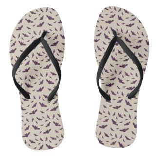 Minimalistisches Fledermausmuster Halloween-Decke Flip Flops