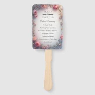 Minimalistisches florales christliches Hochzeitspr Fächer