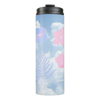 Minimalistisches florales Design – Botanisches Äst Thermosbecher