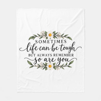 Minimalistisches florales inspirierendes Zitat-Des Fleecedecke