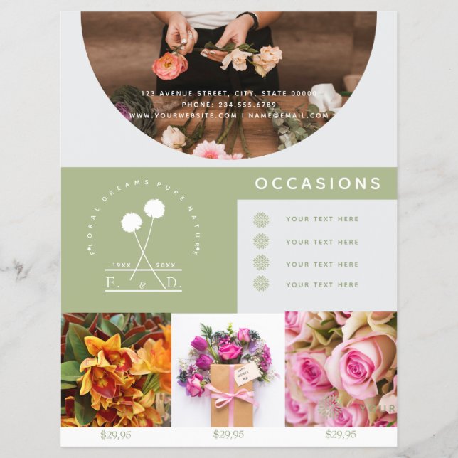 Minimalistisches Florist Business Foto Flyer (Vorne)