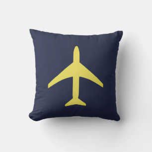 Minimalistisches Flugzeug Luftfahrt Fliegen Kissen