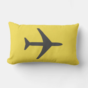 Minimalistisches Flugzeug Luftfahrt Fliegen Kissen