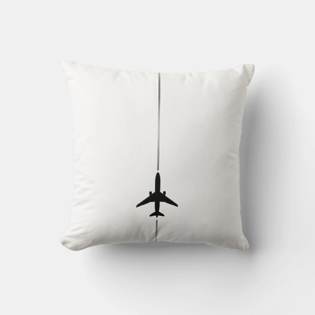 Minimalistisches Flugzeugdrehkissen Kissen (Vorderseite)
