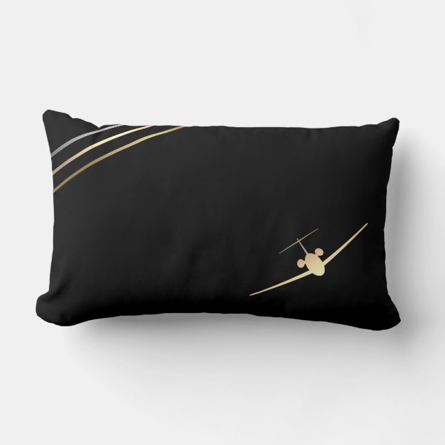 Minimalistisches Flugzeugdrehkissen Lendenkissen (Vorderseite)