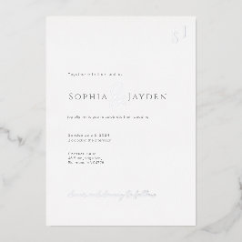 Minimalistisches Foil Invitation Flat Card Elegant Folieneinladung