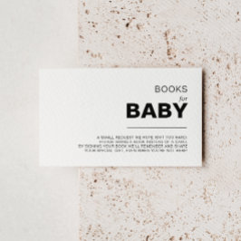 Minimalistisches formales Babyduschbuch Begleitkarte