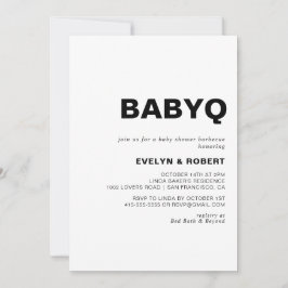 Minimalistisches formales BabyQ Baby Duschgrill Einladung