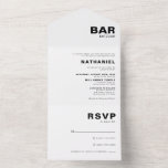 Minimalistisches formales Elegant Bar Mitzvah All In One Einladung<br><div class="desc">Diese minimalistische formelle Bar mitzvah ist perfekt für eine einfache religiöse Feier. Das Design bietet einen schönen Schriftart in einem weißen Hintergrund,  um Ihre Veranstaltung zu ergänzen.</div>