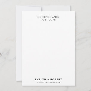 Minimalistisches formales Nichts Extravagant nur L Einladung