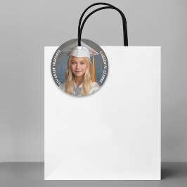 Minimalistisches Foto Abschluss 8. Klasse Geschenkanhänger