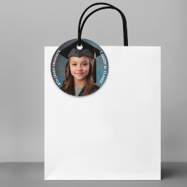 Minimalistisches Foto Abschluss 8. Klasse Geschenkanhänger