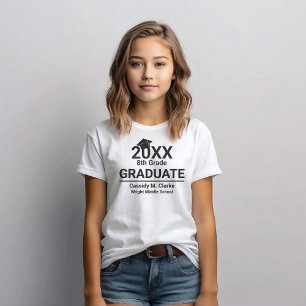 Minimalistisches Foto Abschluss 8. Klasse T-Shirt
