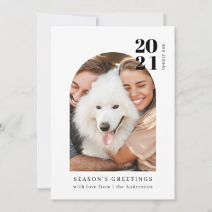 Minimalistisches Foto Arch Rosa Party Einladung