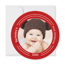 Minimalistisches Foto Baby First Christmas