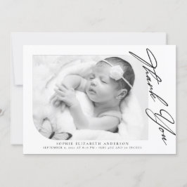 Minimalistisches Foto Baby Vielen Dank  Dankeskarte