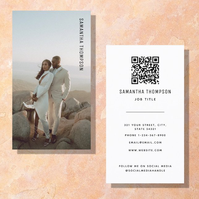 Minimalistisches Foto Beruflich Hochzeitfotografie Visitenkarte (Von Creator hochgeladen)