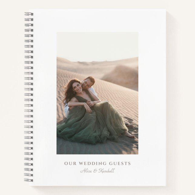 Minimalistisches Foto Budget Gästebuch Notizbuch (Vorderseite)