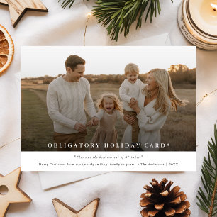 Minimalistisches Foto der Familie Feiertagskarte