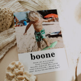 Minimalistisches Foto Einladung zum Geburtstag