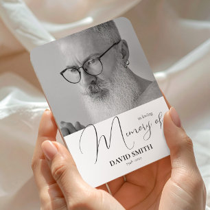 Minimalistisches Foto-elegantes Gedenkgeschenk Magnet