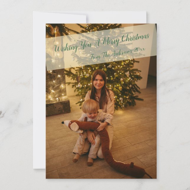 Minimalistisches Foto Feiertagskarte (Vorderseite)