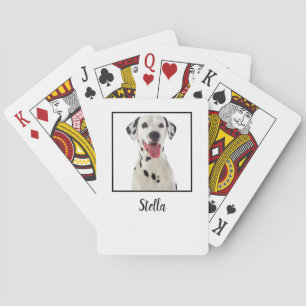 Minimalistisches Foto für benutzerdefinierte Hunde Spielkarten