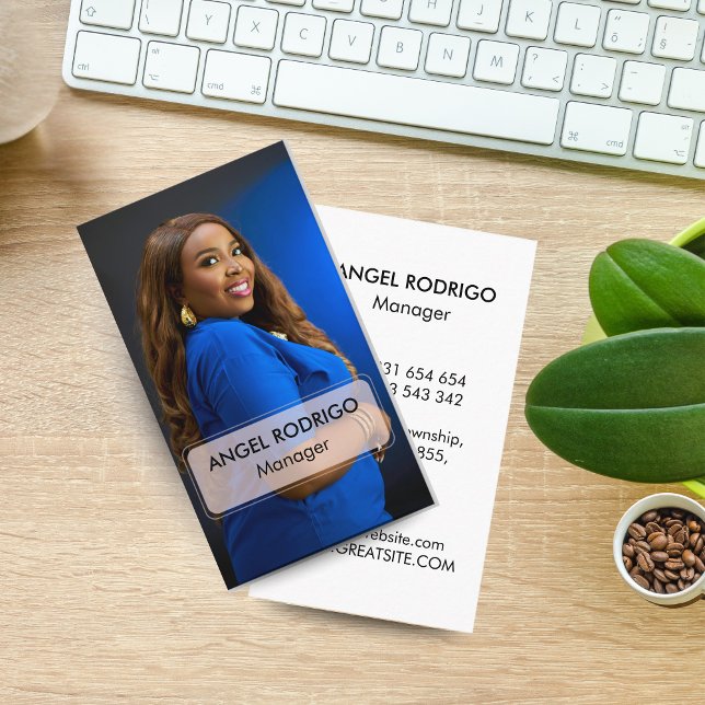 Minimalistisches Foto für Manager und Mitarbeiter Visitenkarte (Minimalist Photo Business Card for Managers & Employees)