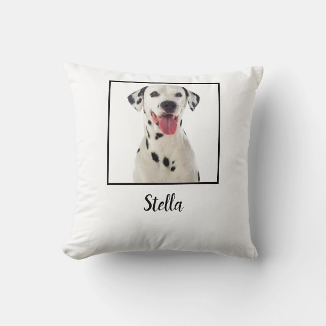 Minimalistisches Foto für Weißhunde Kissen (Vorderseite)