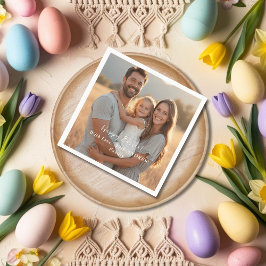 Minimalistisches Foto glücklich Ostern Serviette