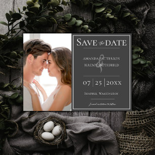 Minimalistisches Foto Graue Save the Date