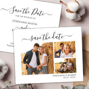 Minimalistisches Foto Hochzeit sparen Datumskarte