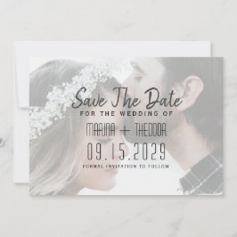 Minimalistisches Foto Hochzeit speichern Sie das D Save The Date