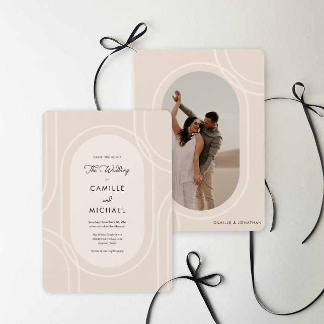 Minimalistisches Foto Hochzeitseinladung Einladung (Modern Minimalist Photo Wedding Invitation)